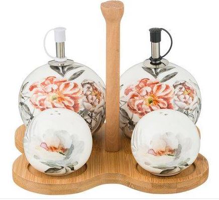 Набор Для Специй 4 Пр.На Деревянной Подставке Коллекция 